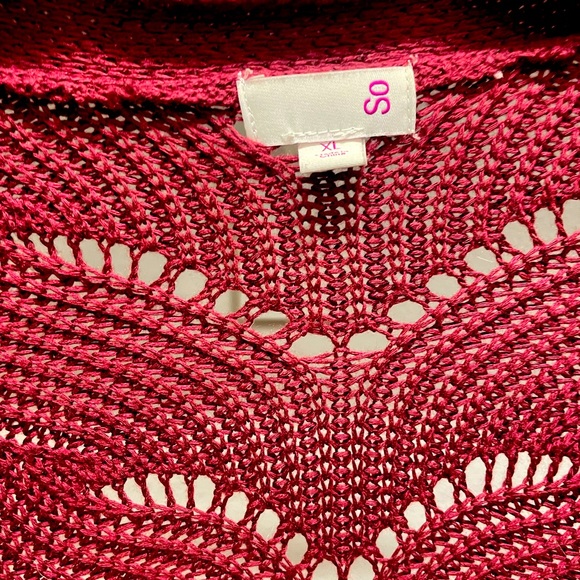 Maroon/wine red womens cardigan - Picture 3 of 3